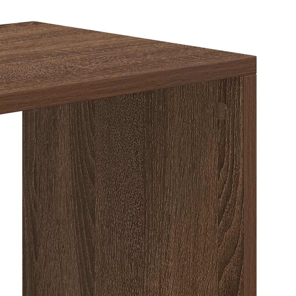 Bokhylle brun eik 66x31x112 cm konstruert tre