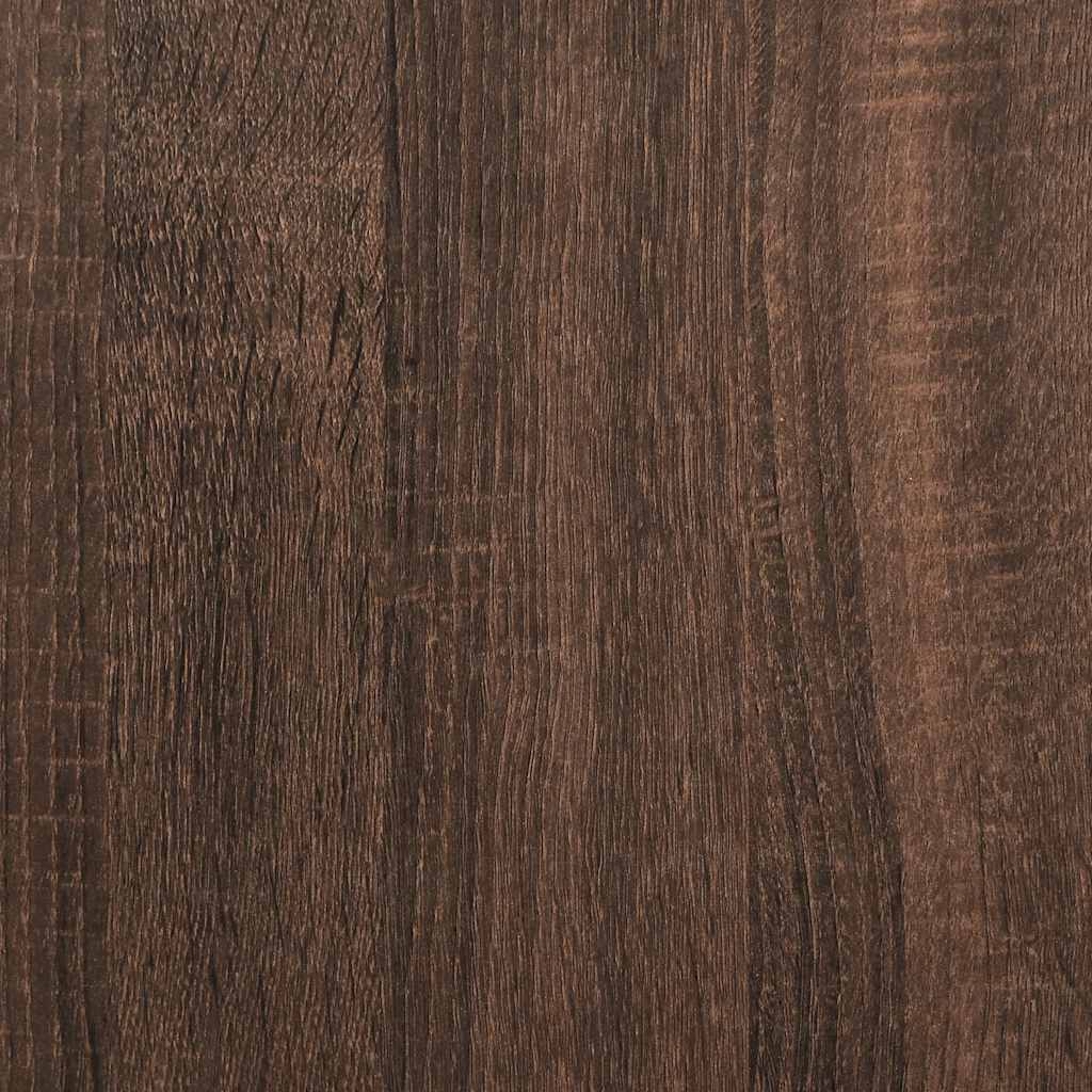 Bokhylle brun eik 66x31x112 cm konstruert tre