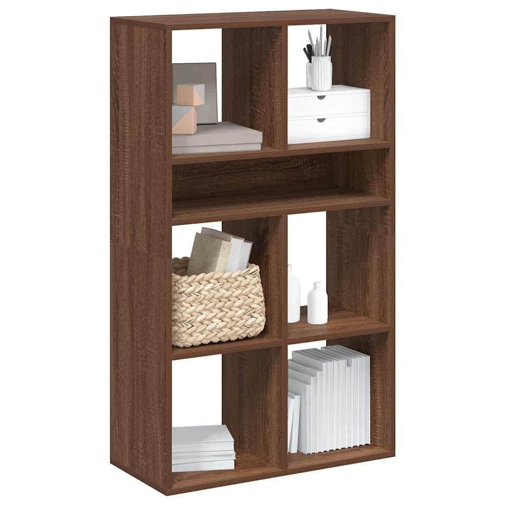 Bokhylle brun eik 66x31x112 cm konstruert tre