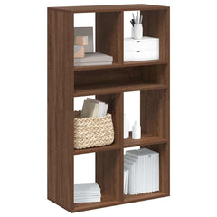 Bokhylle brun eik 66x31x112 cm konstruert tre
