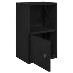 Bokhylle svart eik 31x24x52 cm konstruert tre