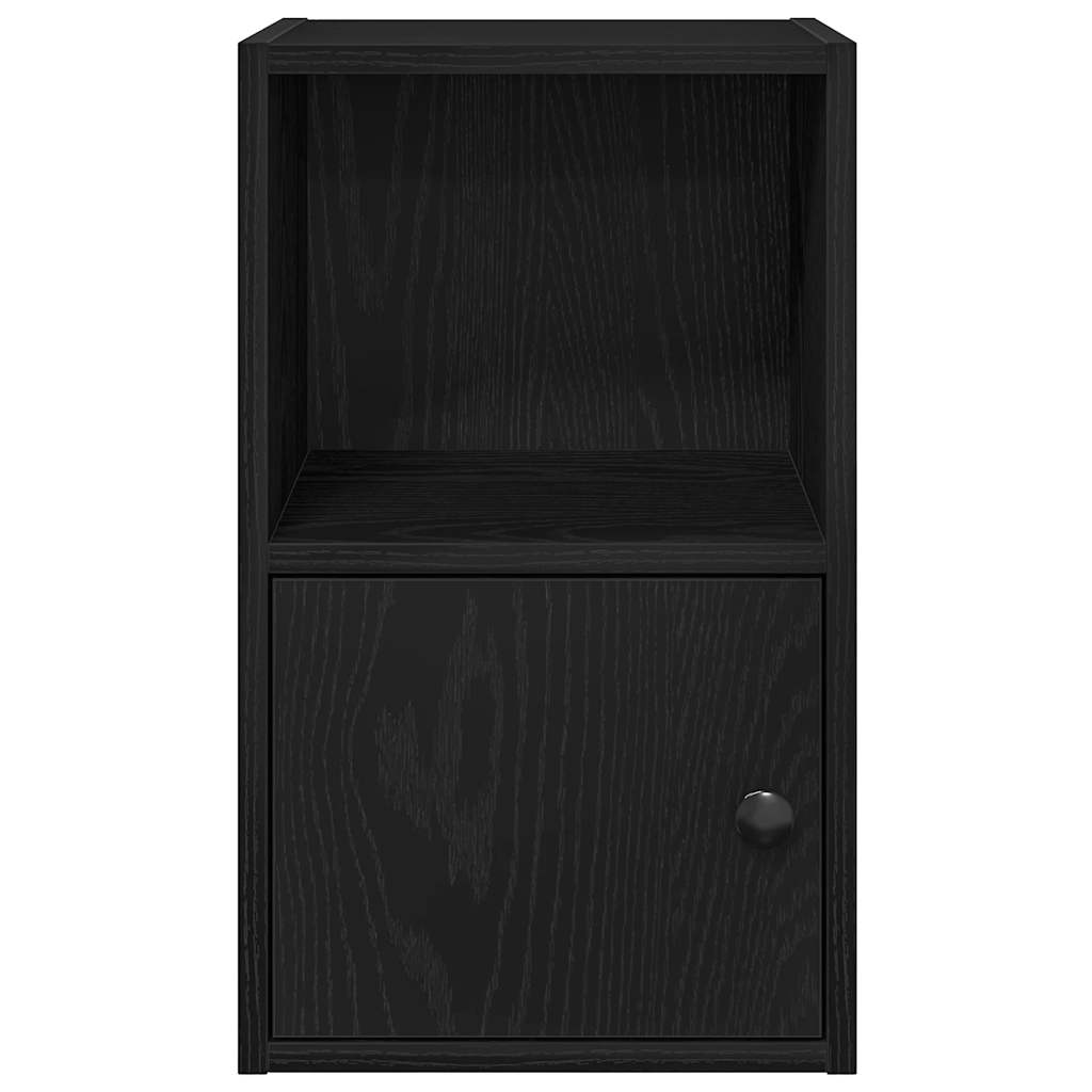 Bokhylle svart eik 31x24x52 cm konstruert tre