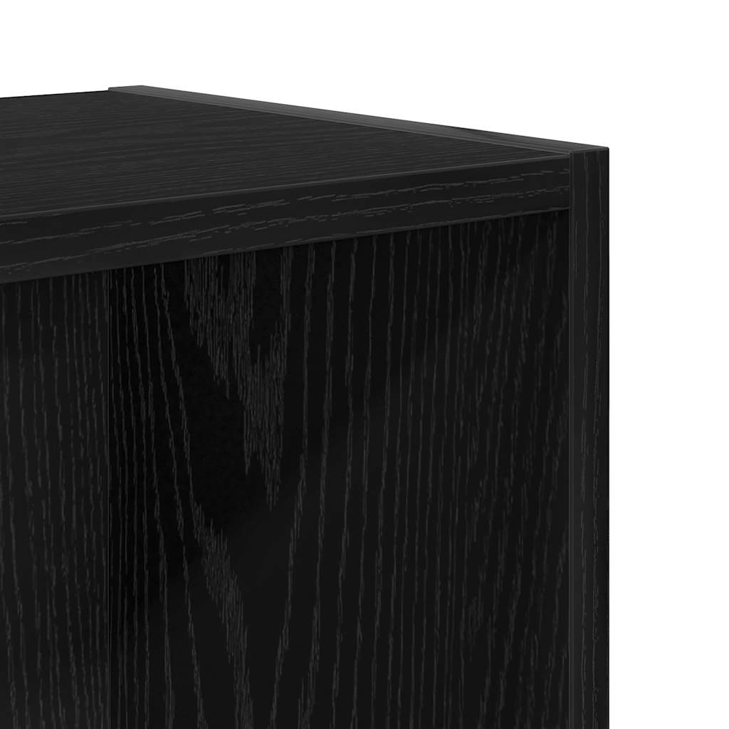 Bokhylle svart eik 31x24x52 cm konstruert tre