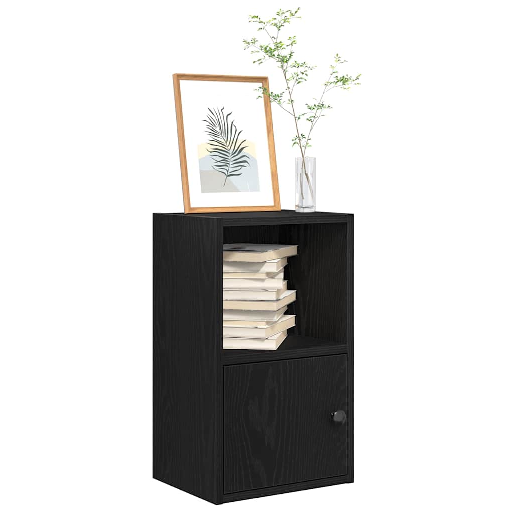 Bokhylle svart eik 31x24x52 cm konstruert tre
