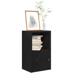 Bokhylle svart eik 31x24x52 cm konstruert tre