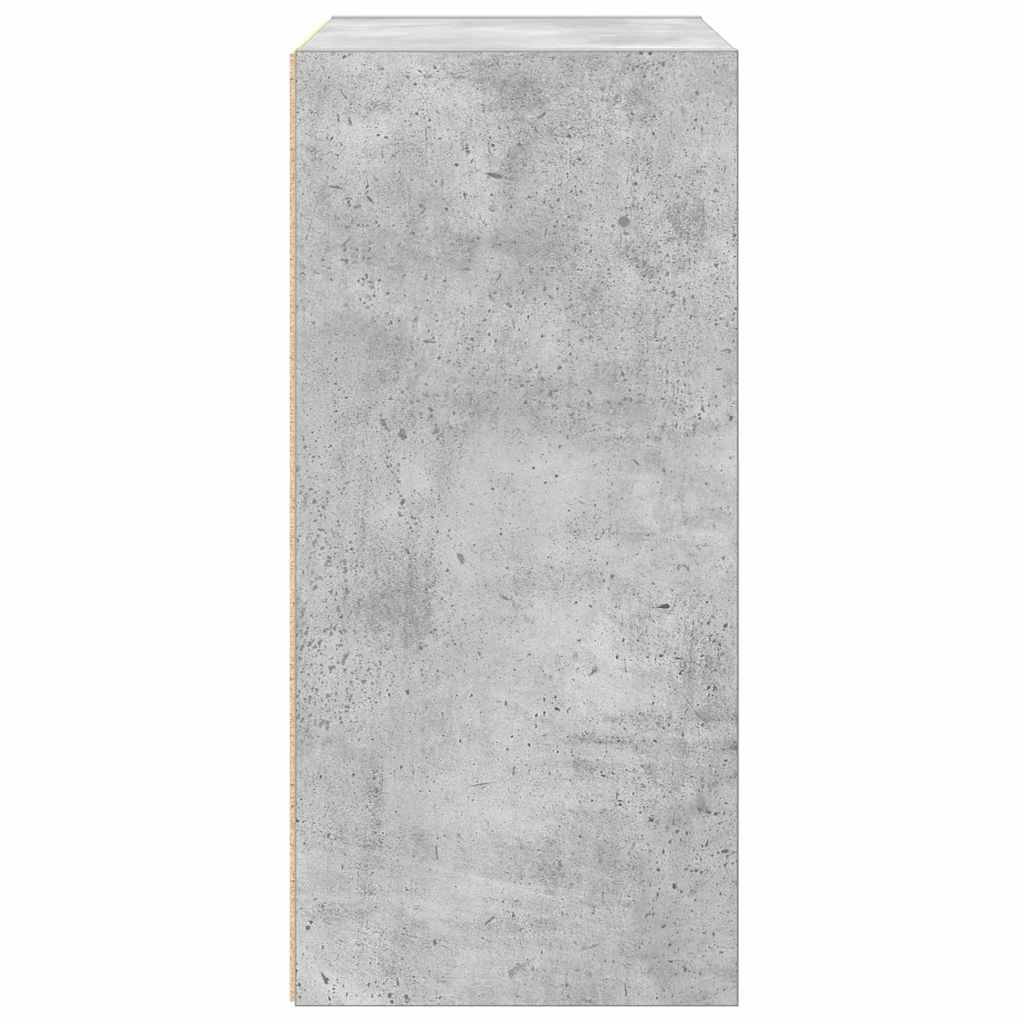 Bokhylle betonggrå 31x24x52 cm konstruert tre
