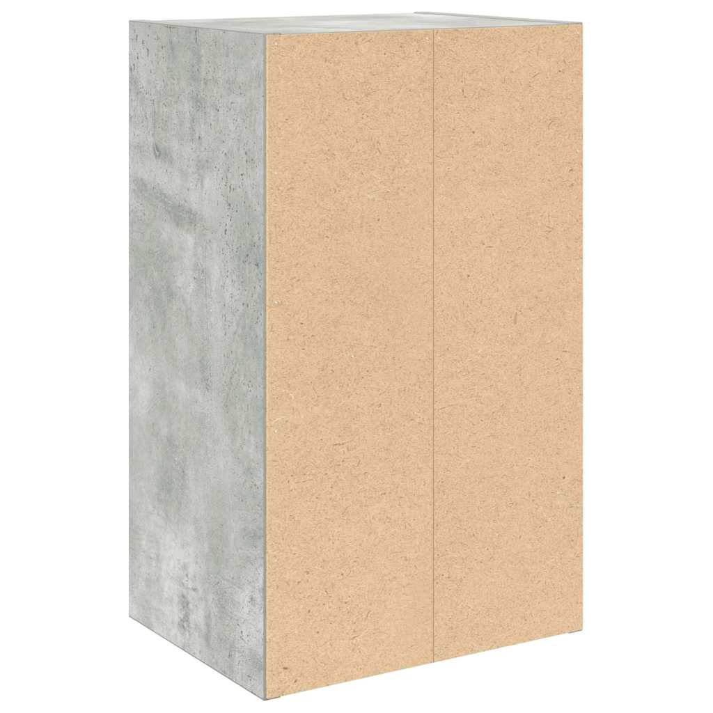 Bokhylle betonggrå 31x24x52 cm konstruert tre