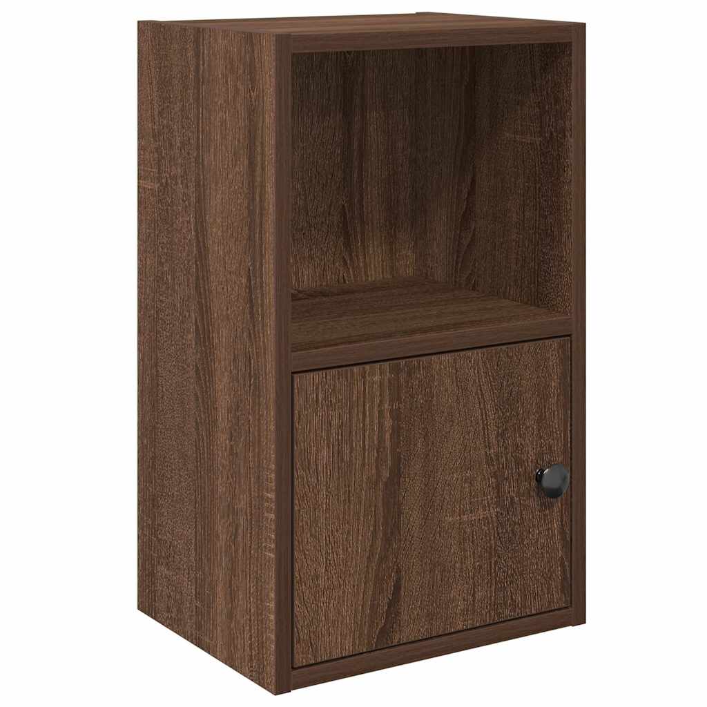 Bokhylle brun eik 31x24x52 cm konstruert tre