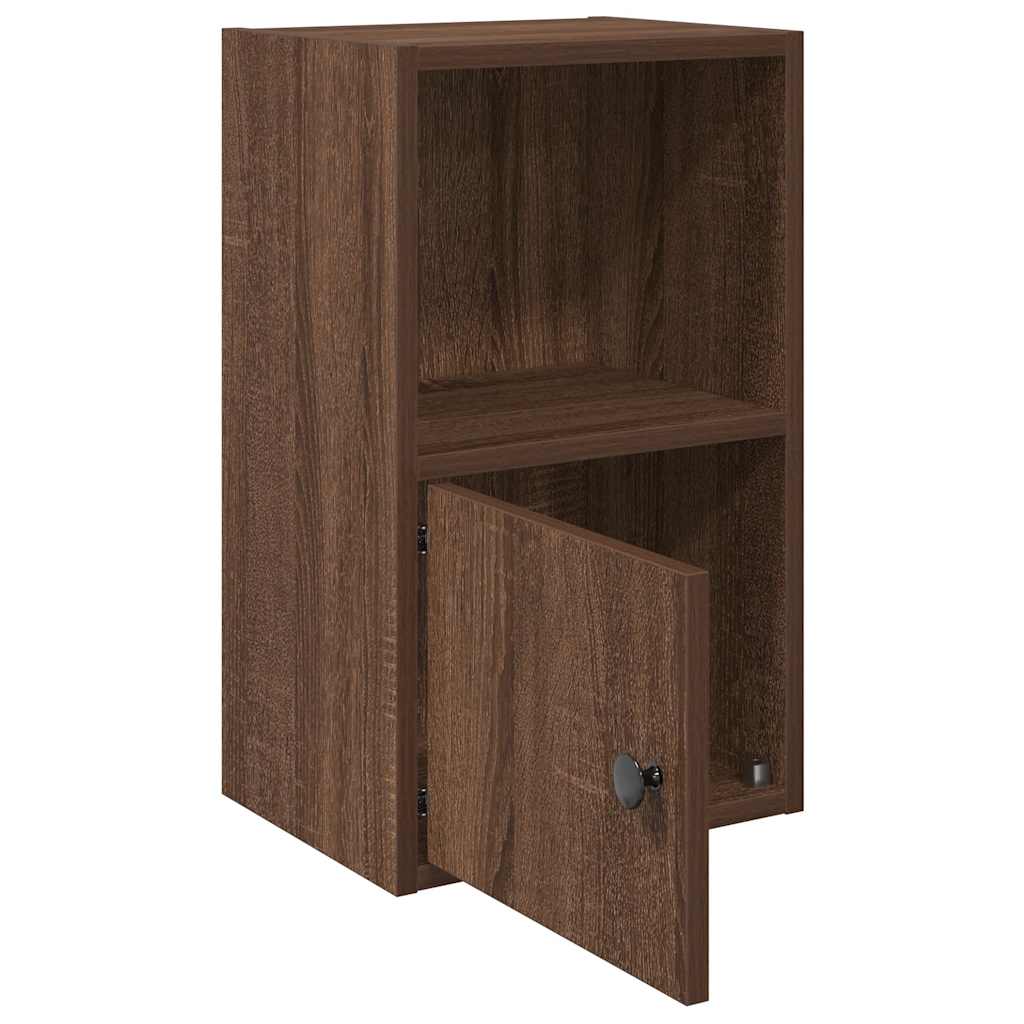 Bokhylle brun eik 31x24x52 cm konstruert tre