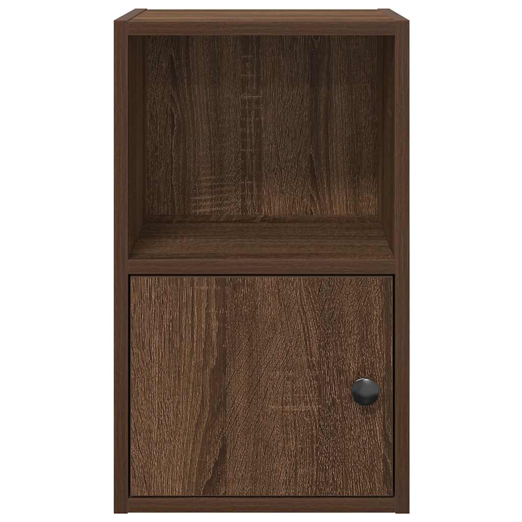 Bokhylle brun eik 31x24x52 cm konstruert tre