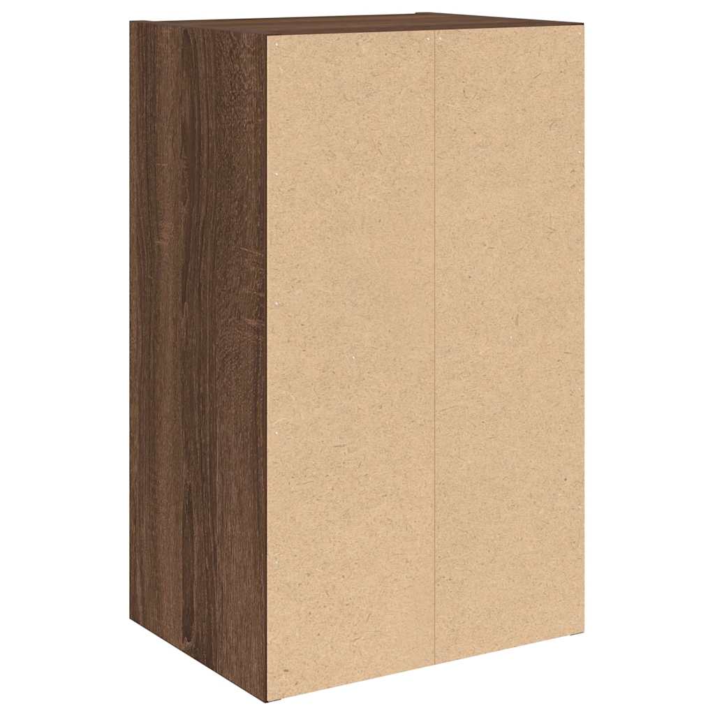 Bokhylle brun eik 31x24x52 cm konstruert tre