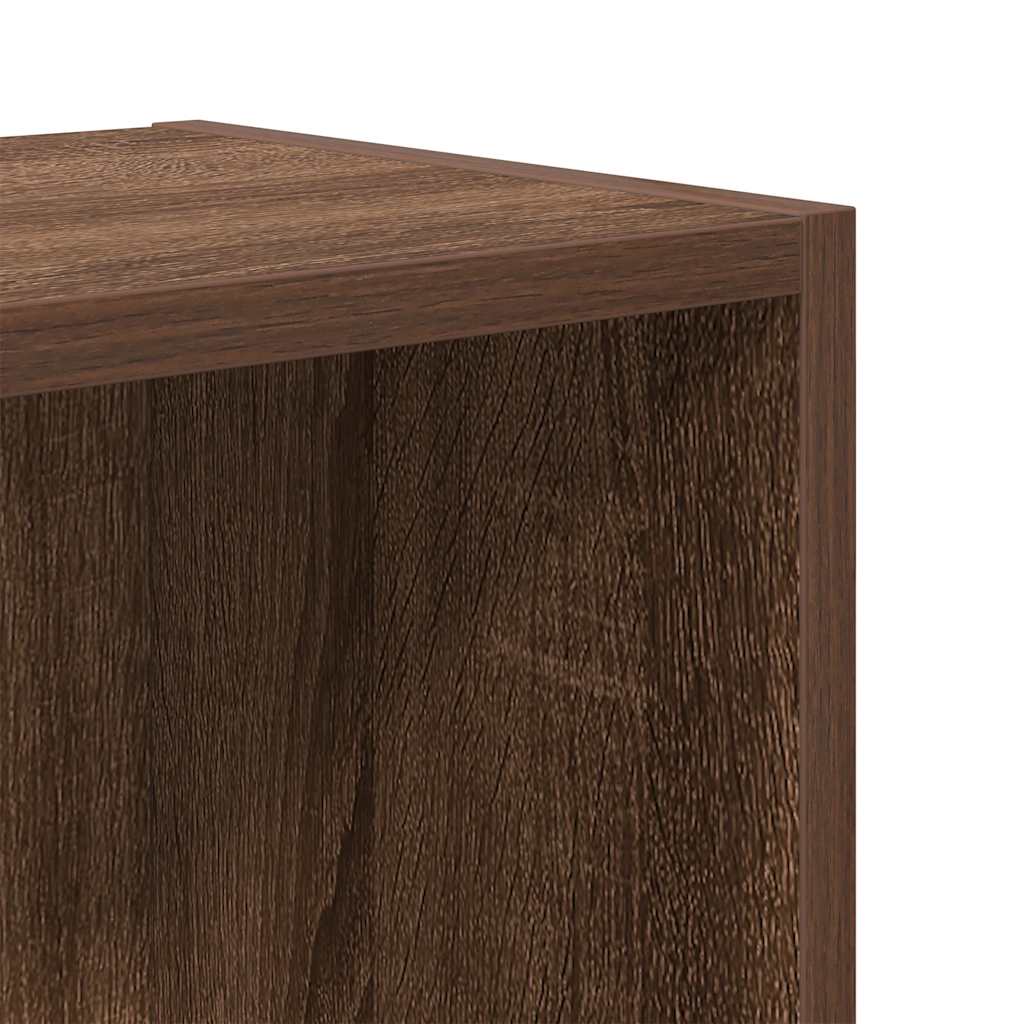 Bokhylle brun eik 31x24x52 cm konstruert tre