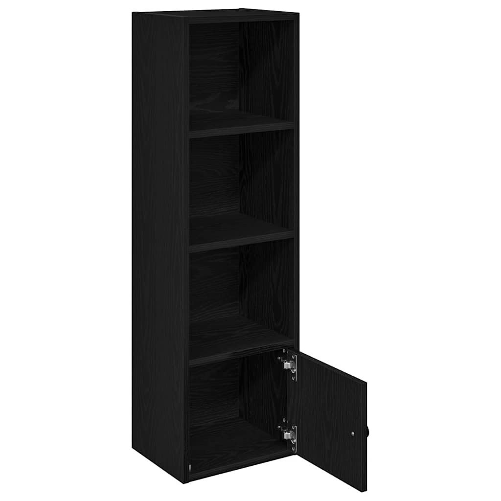 Bokhylle svart eik 31x24x102 cm konstruert tre