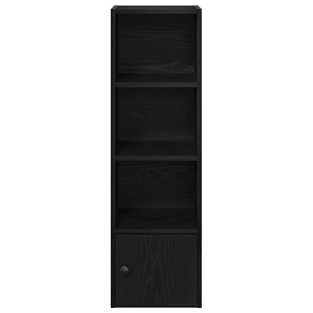 Bokhylle svart eik 31x24x102 cm konstruert tre