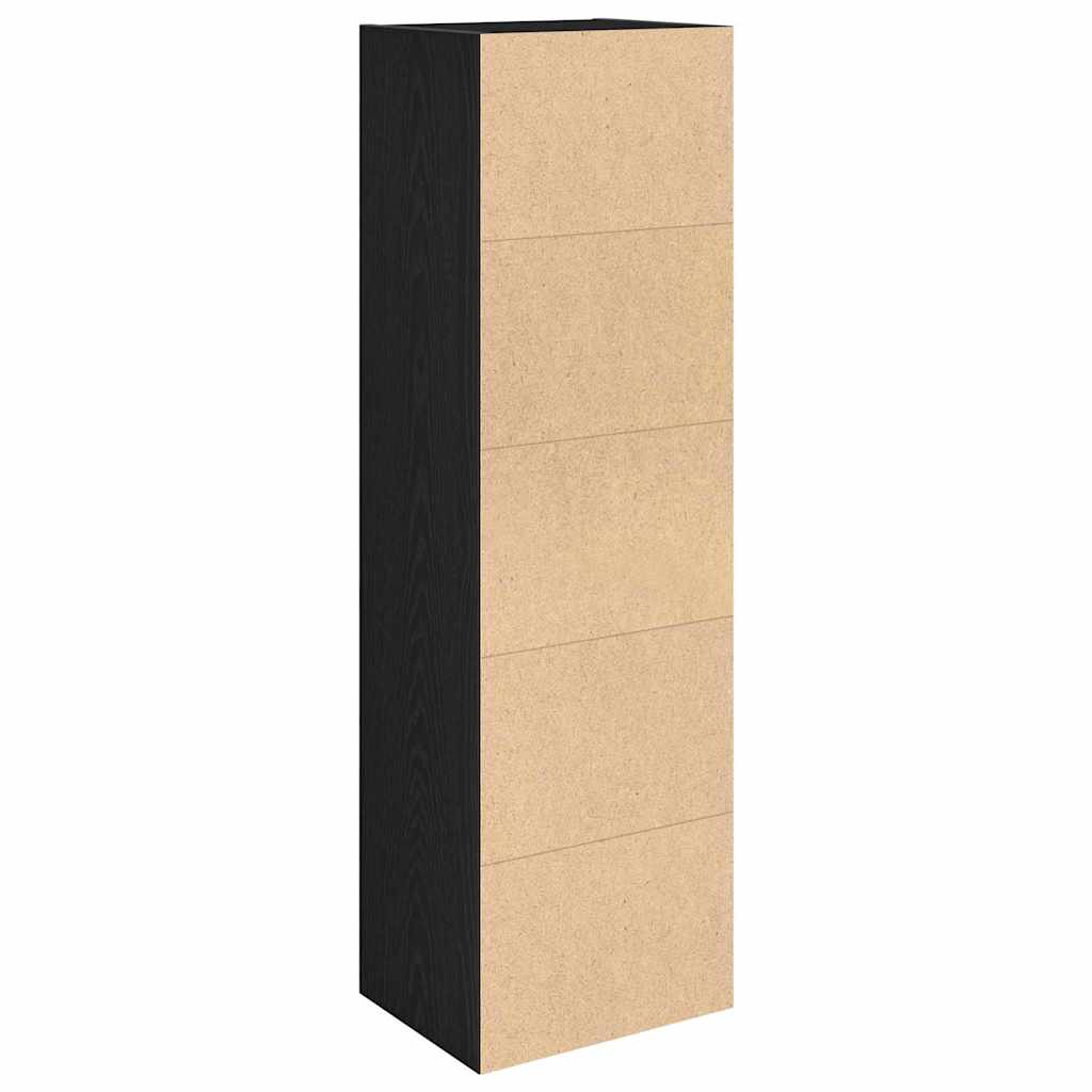 Bokhylle svart eik 31x24x102 cm konstruert tre