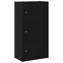Bokhylle svart eik 40x24x77 cm konstruert tre