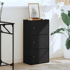 Bokhylle svart eik 40x24x77 cm konstruert tre