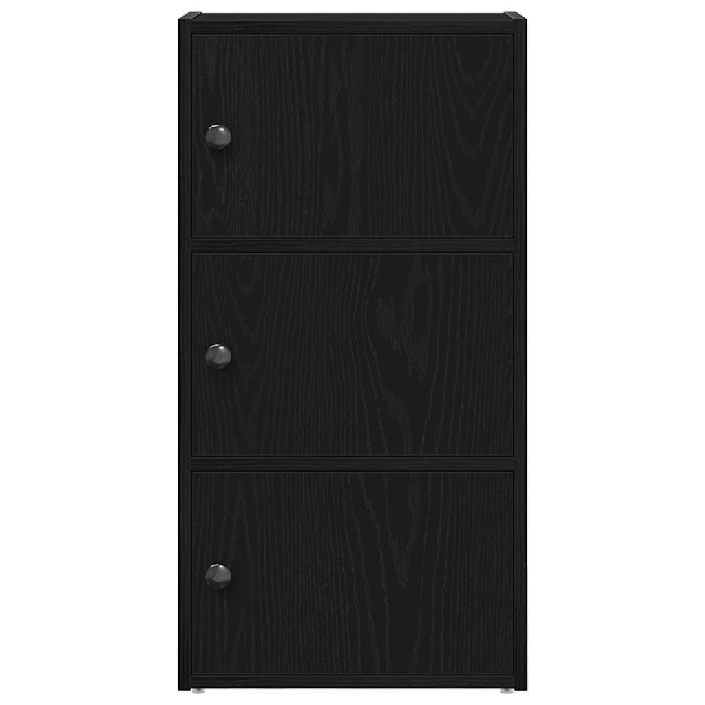 Bokhylle svart eik 40x24x77 cm konstruert tre