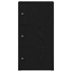 Bokhylle svart eik 40x24x77 cm konstruert tre