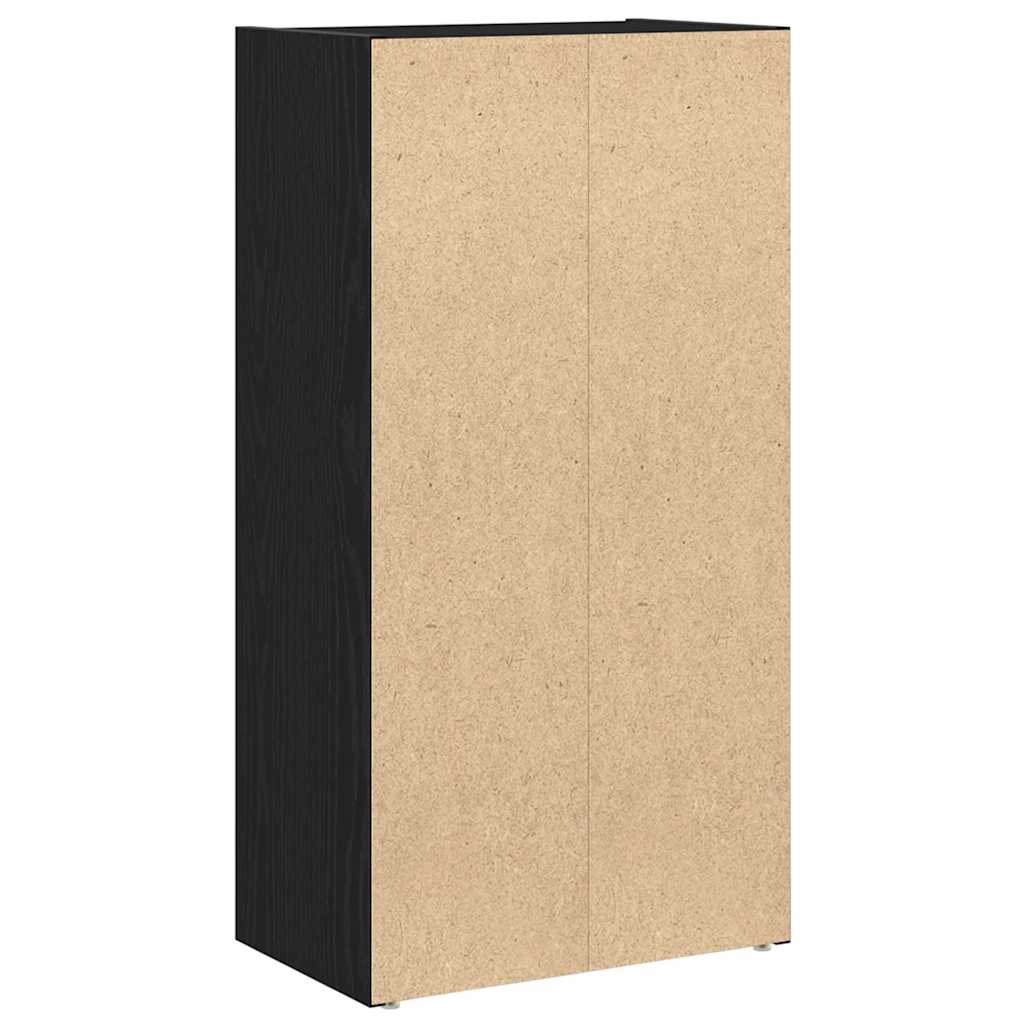 Bokhylle svart eik 40x24x77 cm konstruert tre