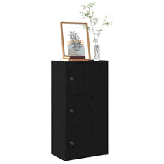 Bokhylle svart eik 40x24x77 cm konstruert tre