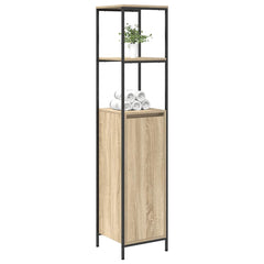 Baderomsskap med hyller sonoma eik 36x35x165 cm