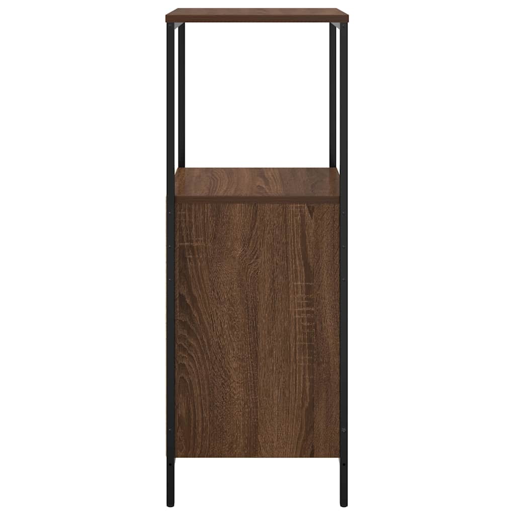 Baderomsskap med hyller svart eik 36x35x95 cm