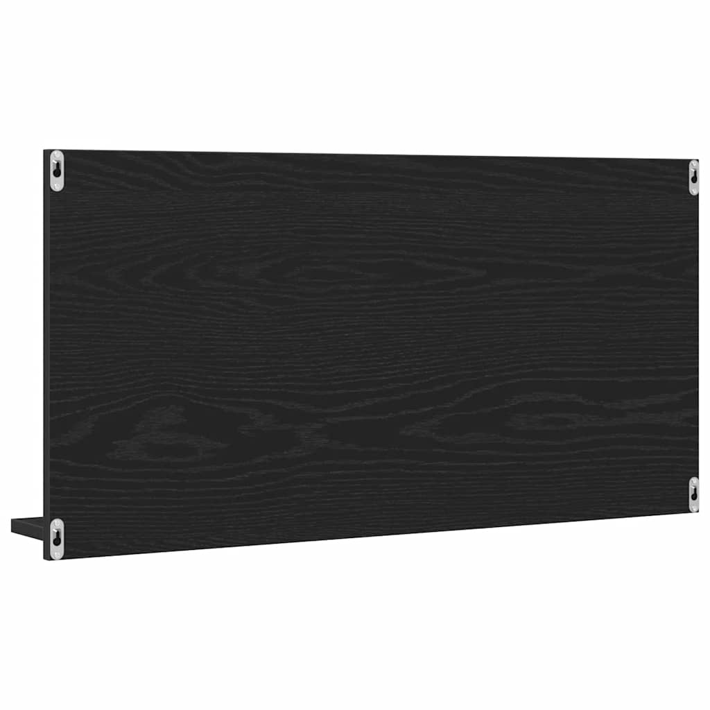 Baderomsspeilskap svart eik 90x11x45 cm konstruert tre