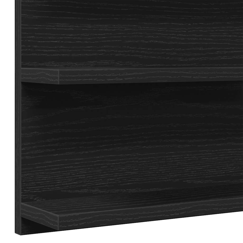 Baderomsspeilskap svart eik 90x11x45 cm konstruert tre