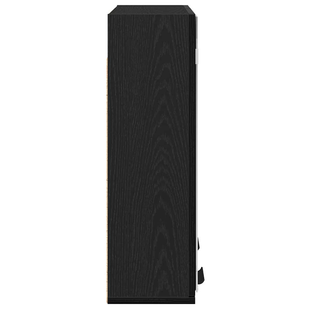 Baderomsskap med speil Svart eik 64 x 20 x 67 cm Konstruert tre