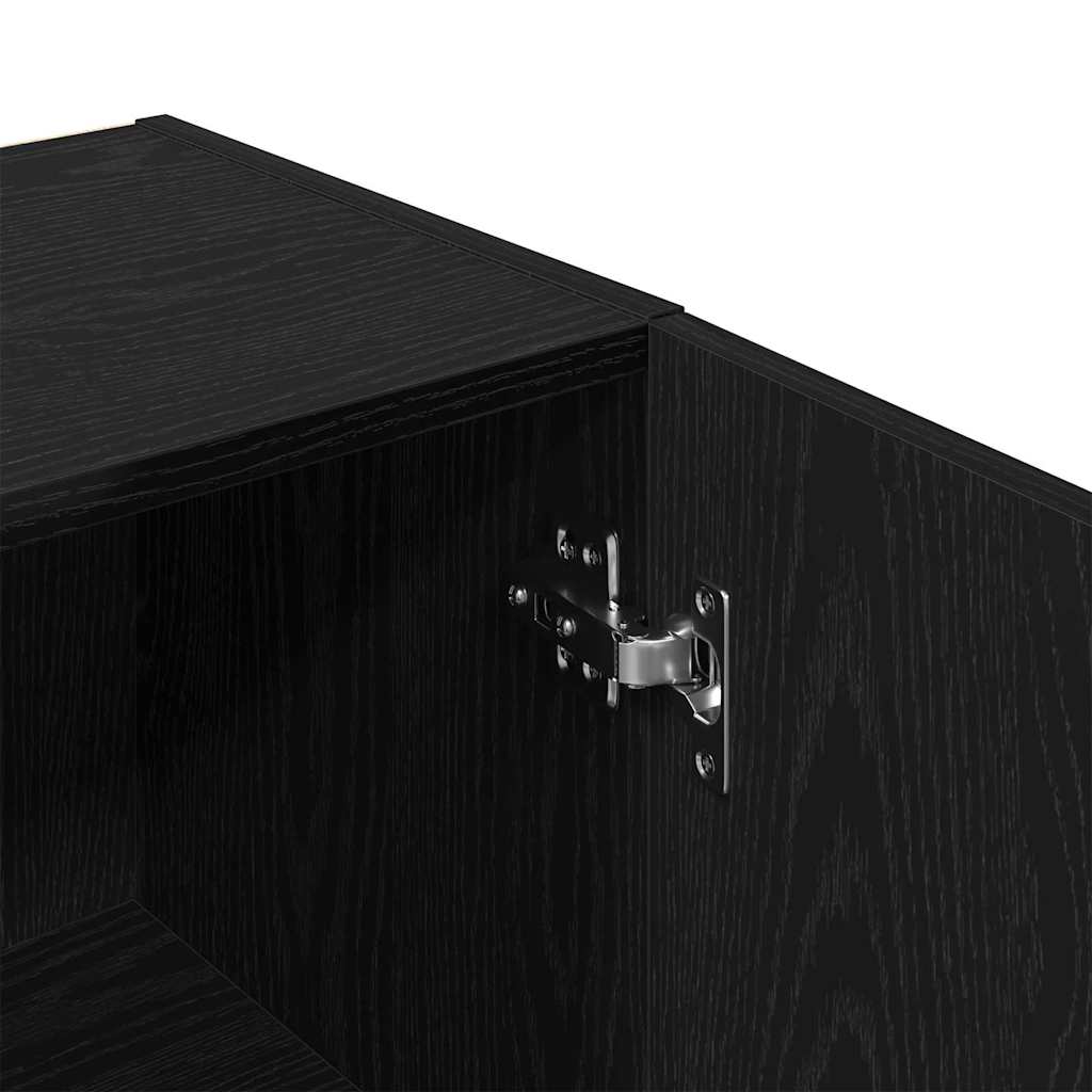Baderomsskap Svart eik 32 x 34 x 188.5 cm Konstruert tre