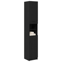 Baderomsskap Svart eik 32 x 34 x 188.5 cm Konstruert tre