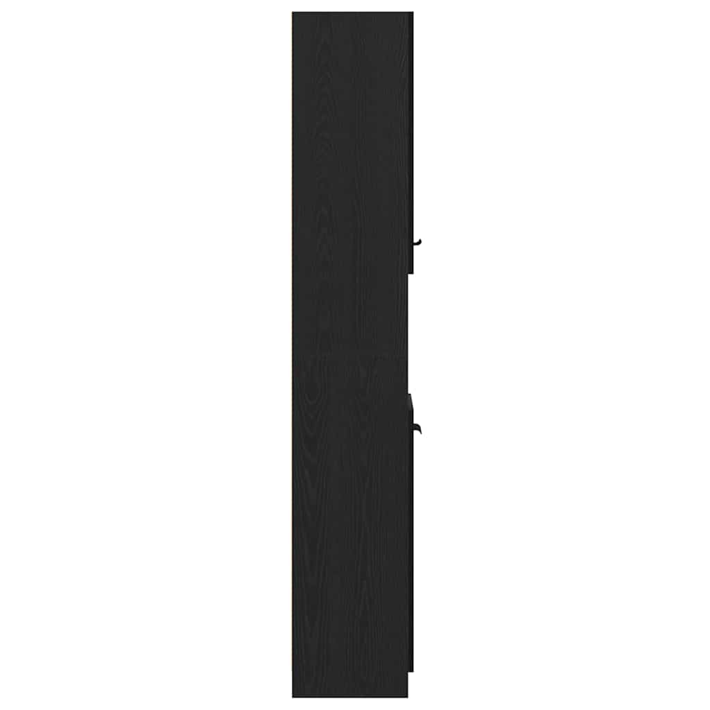 Baderomsskap Svart eik 32 x 34 x 188.5 cm Konstruert tre