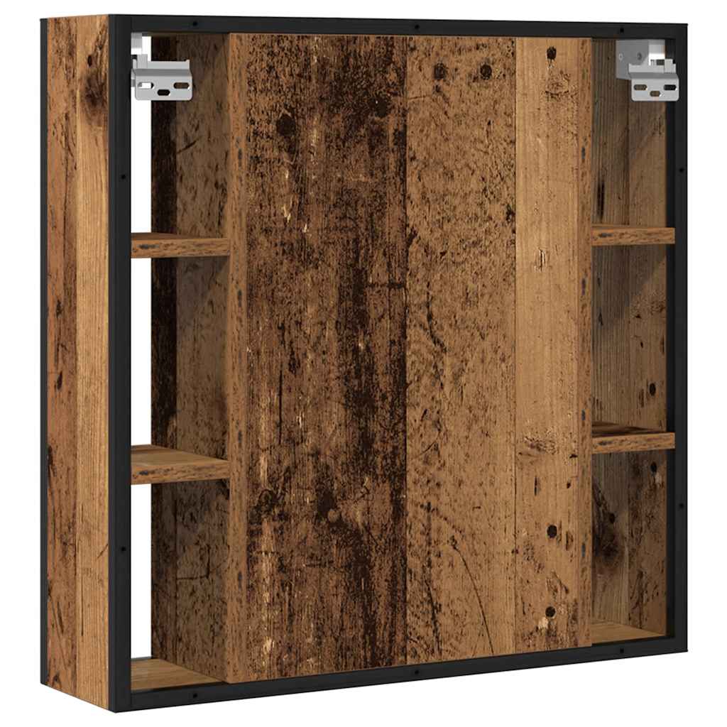 Baderomsspeil gammelt tre 60x16x60 cm konstruert tre