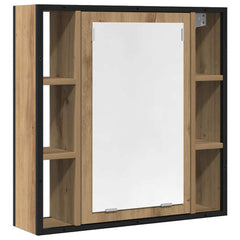 Baderomsskap med speil artisan eik 60x16x60 cm konstruert tre