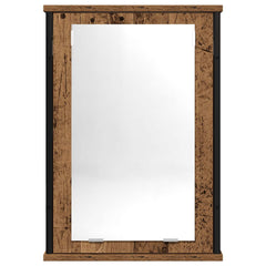 Baderomshylle med speil gammelt tre 42x12x60 cm konstruert tre