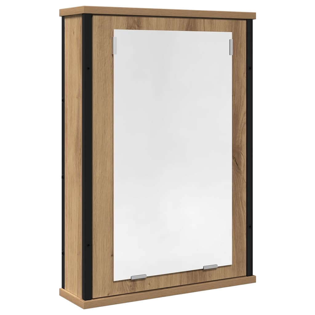 Baderomshylle med speil artisan eik 42x12x60 cm konstruert tre