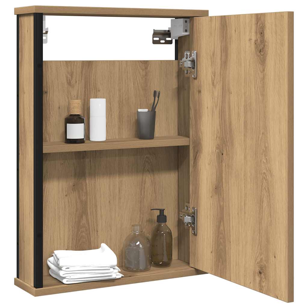 Baderomshylle med speil artisan eik 42x12x60 cm konstruert tre