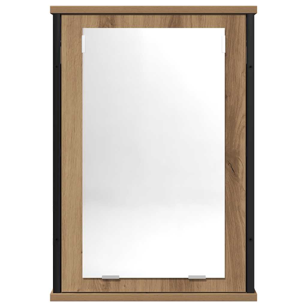 Baderomshylle med speil artisan eik 42x12x60 cm konstruert tre