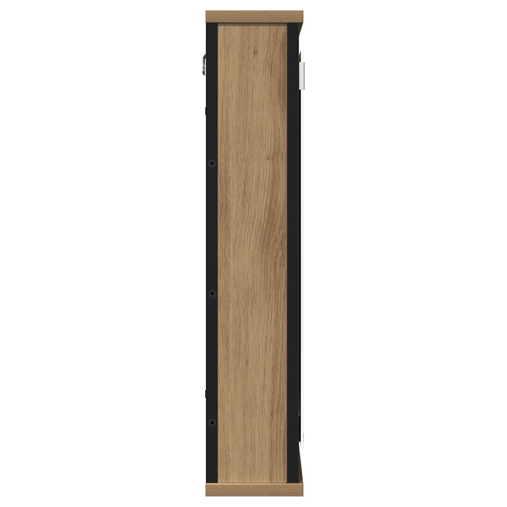 Baderomshylle med speil artisan eik 42x12x60 cm konstruert tre
