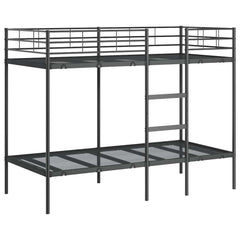 Køyeseng uten madrass svart 90x200 cm stål