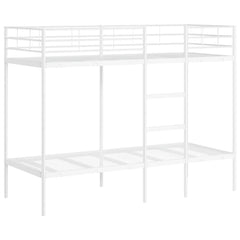Køyeseng uten madrass hvit 80x200 cm stål