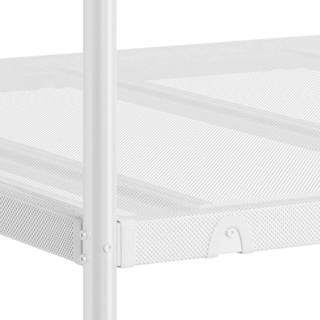 Køyeseng uten madrass hvit 80x200 cm stål