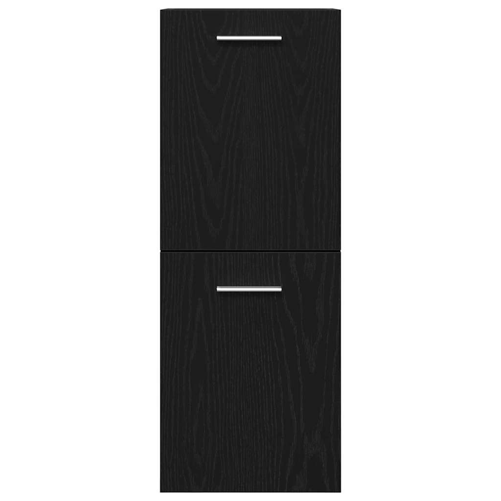 Baderomskap med dør Svart Eik 30 x 30 x 80 cm Konstruert tre