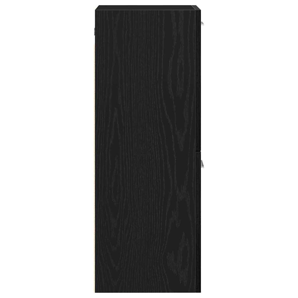 Baderomskap med dør Svart Eik 30 x 30 x 80 cm Konstruert tre