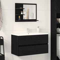 Baderomsspeil svart eik 60x10,5x45 cm konstruert tre