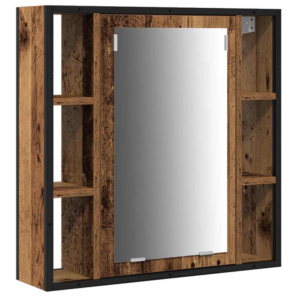 Baderomsspeilskap med hylle Brun 80 x 30 x 60 cm Konstruert tre