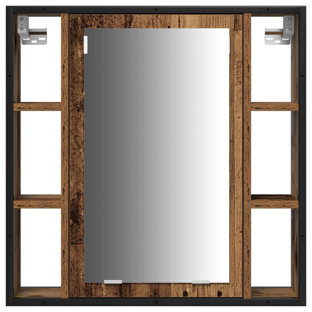 Baderomsspeilskap med hylle Brun 80 x 30 x 60 cm Konstruert tre