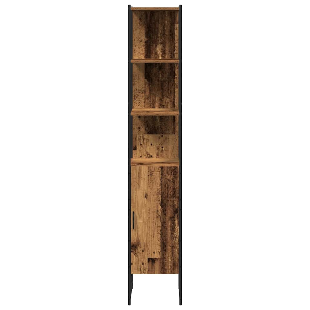 Baderomsspeilskap 3 pcs Brun 33 x 33 x 185.5 cm Konstruert tre