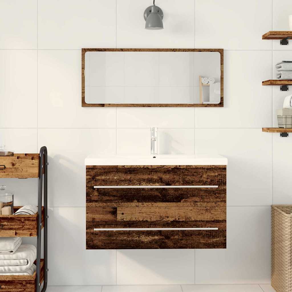 Baderomsvaskeskap Gammelt tre 80 x 38.5 x 48 cm Konstruert tre